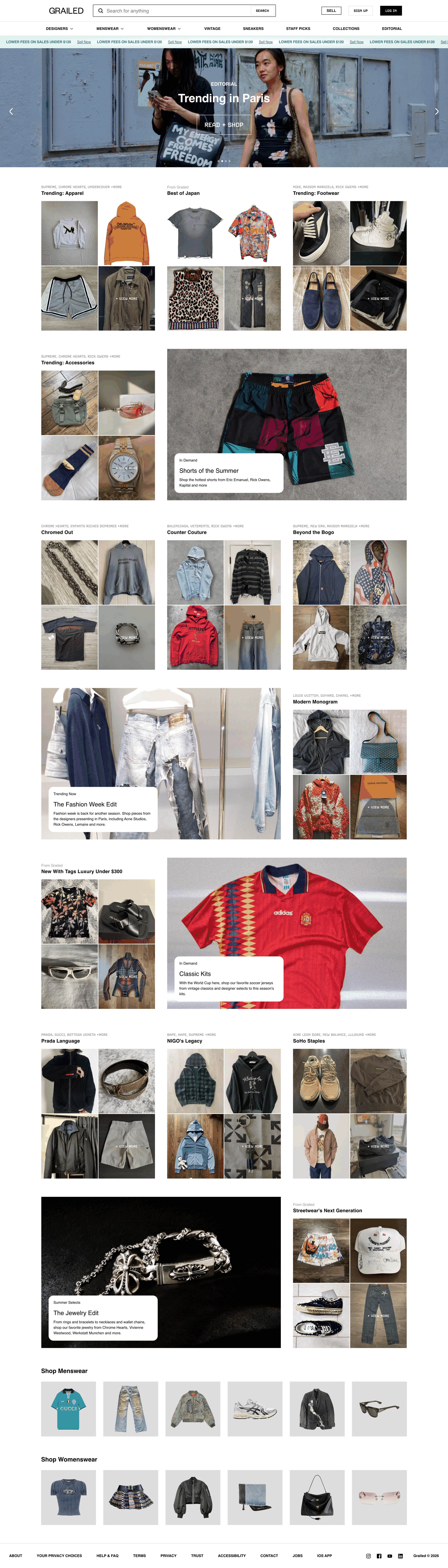 grailed.com: скриншот от 10 июля 2026 г.