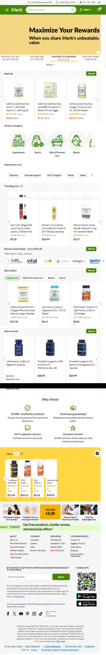 iherb.com-моб: скриншот от 11 февраля 2025 г.