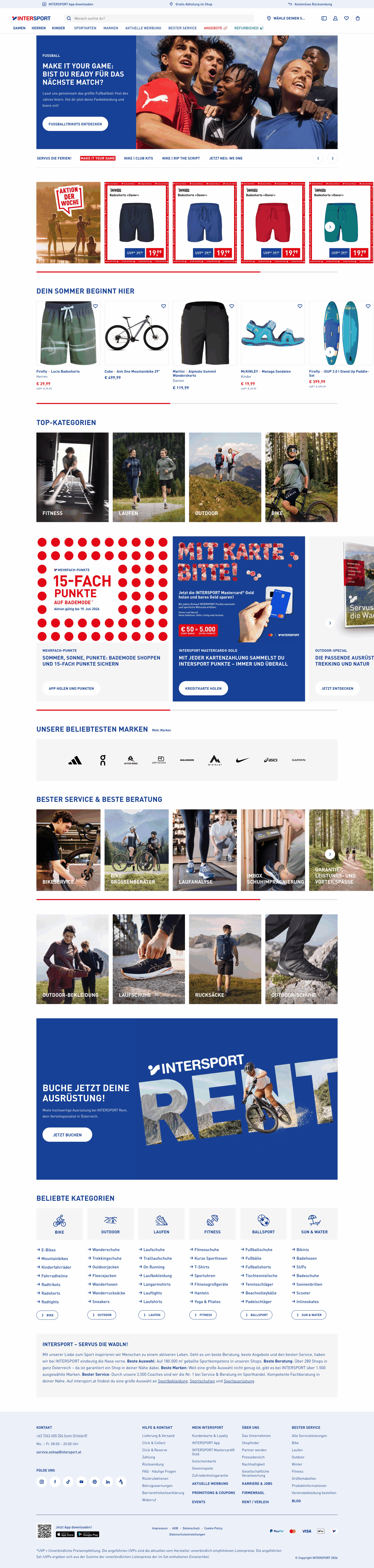 intersport.at: скриншот от 10 июля 2026 г.