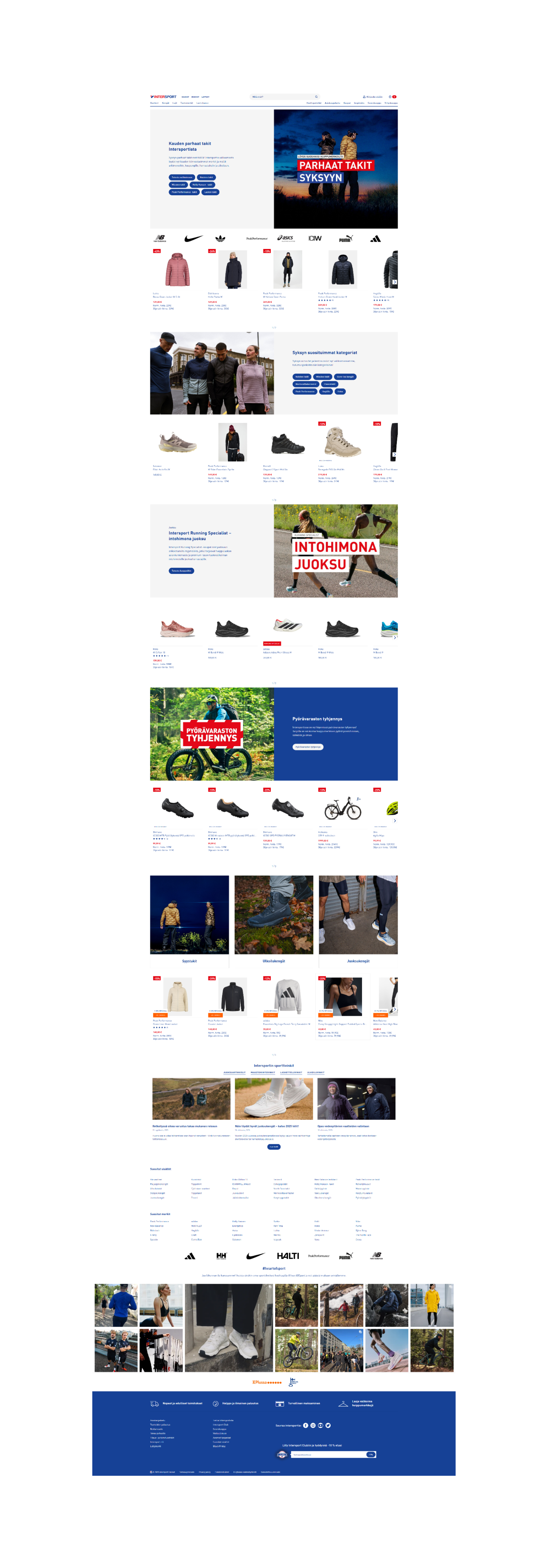 intersport.fi: скриншот от 1 апреля 2025 г.