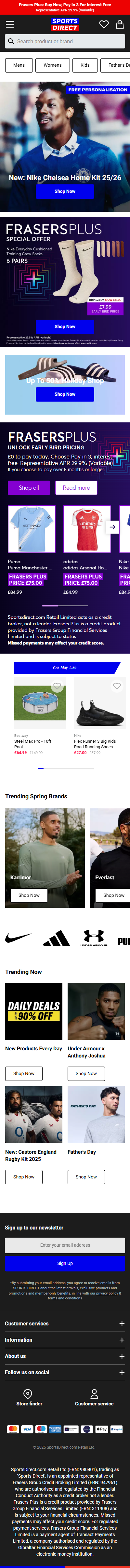 sportsdirect.com-моб: скриншот от 11 февраля 2025 г.