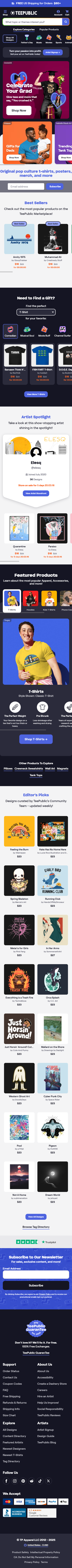 teepublic.com-моб: скриншот от 11 февраля 2025 г.